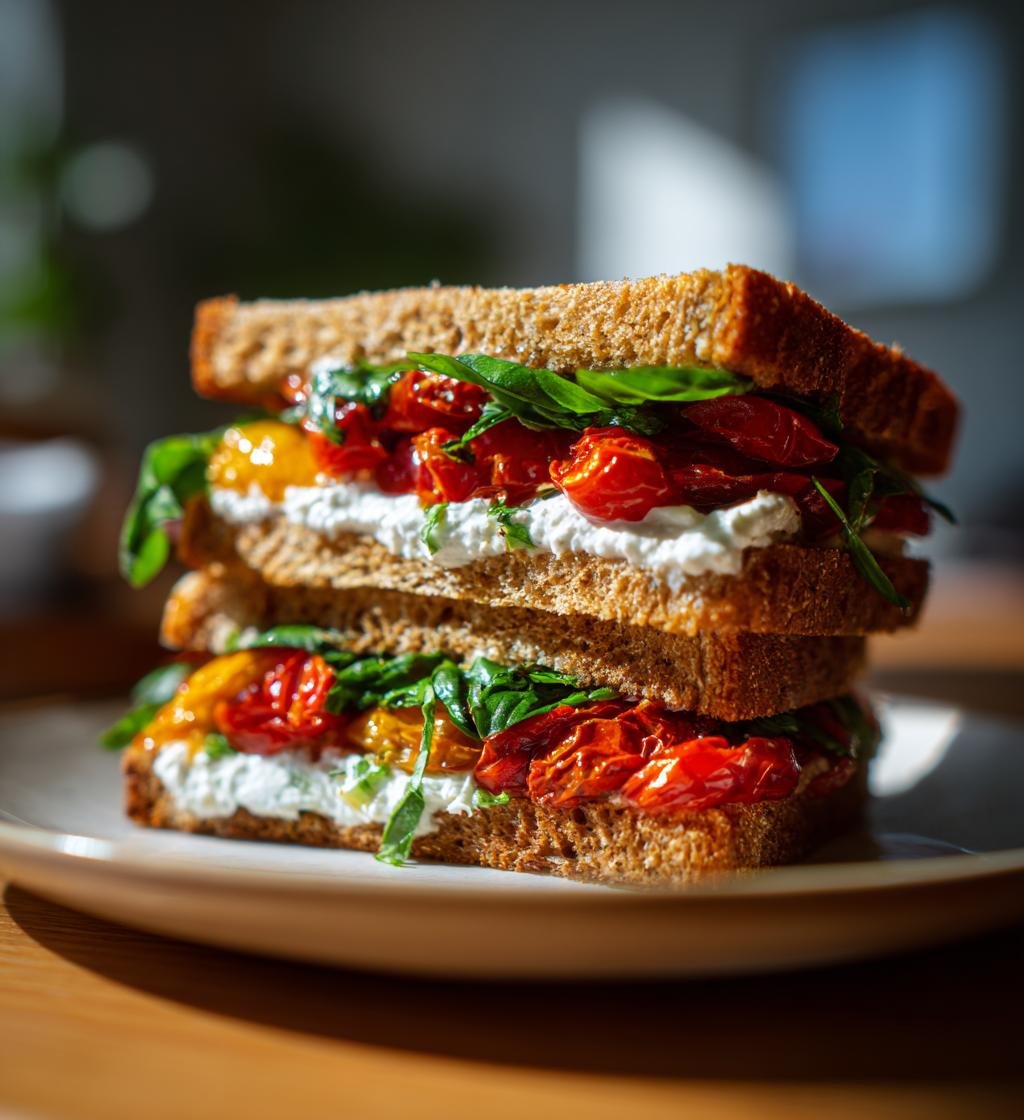 Roasted Tomato Sandwiches with Vegan Lemon Garlic Aioli