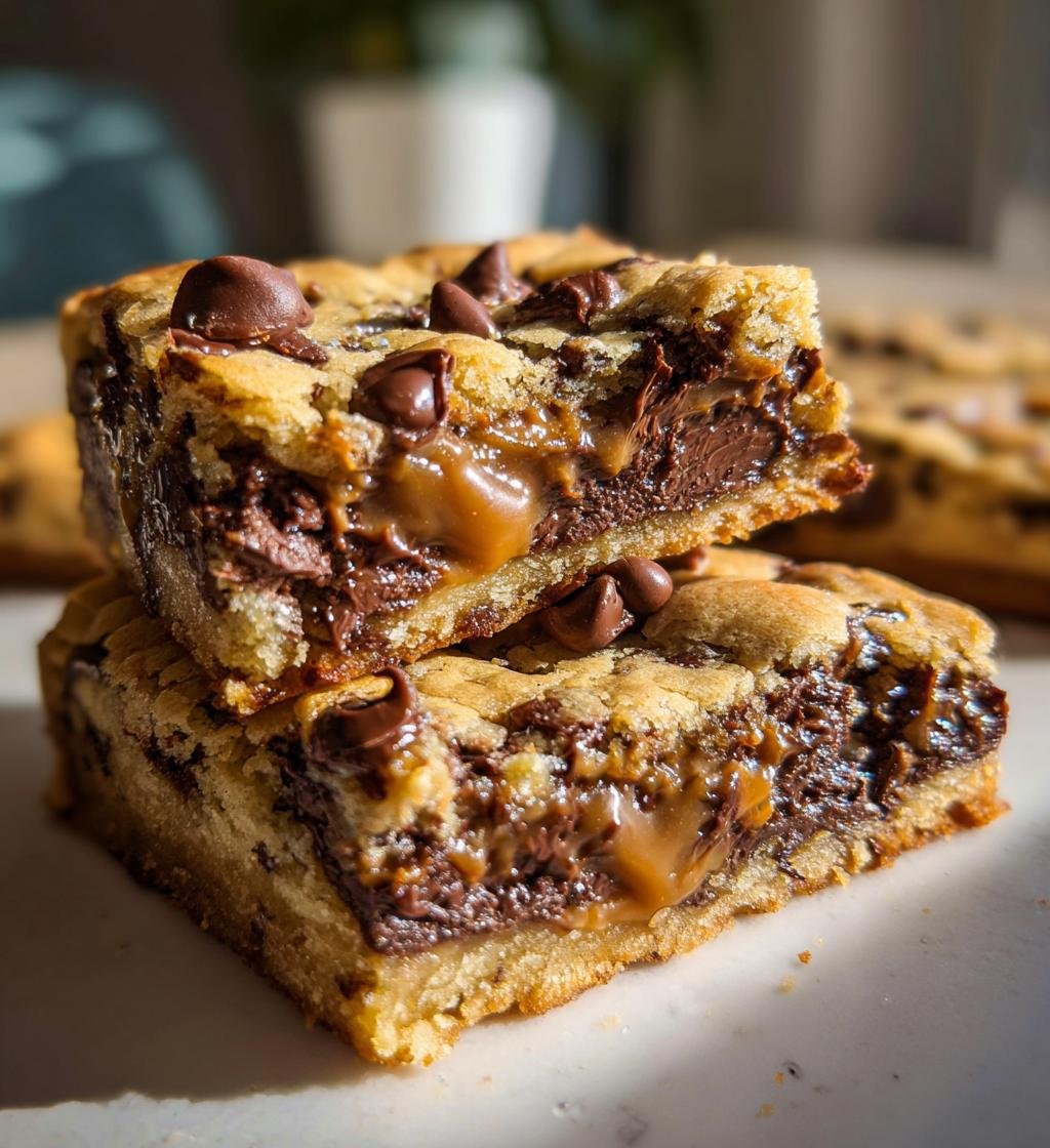 Salted Caramel Chocolate Sugar Cookie Bars - detail 1