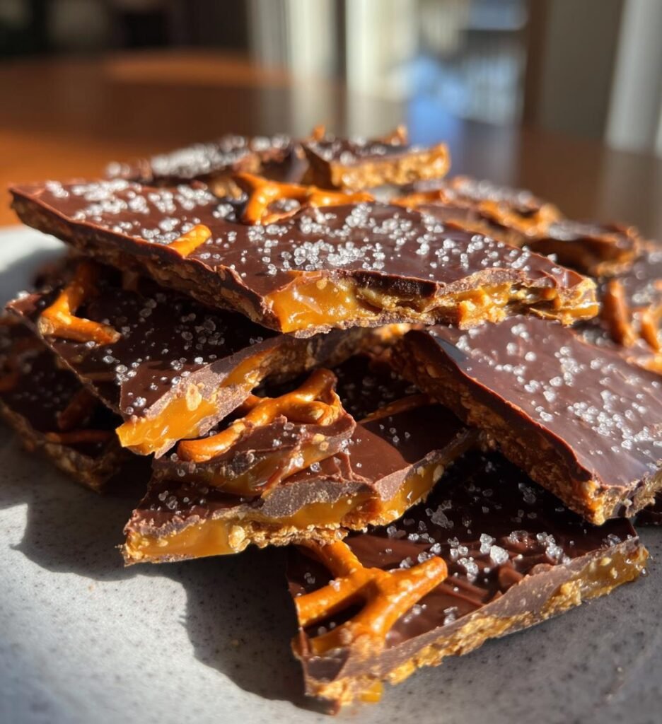 Salted Caramel Pretzel Bark