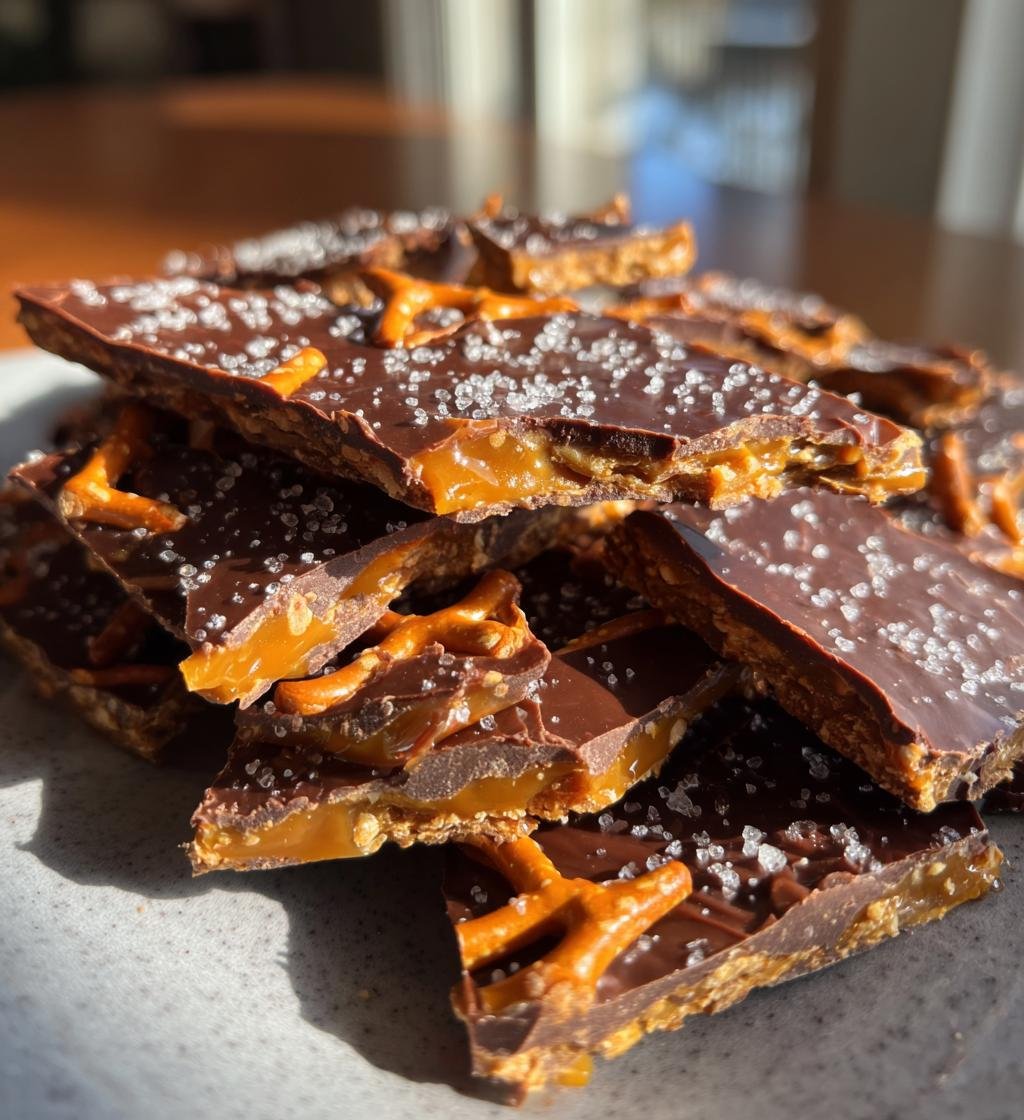 Salted Caramel Pretzel Bark