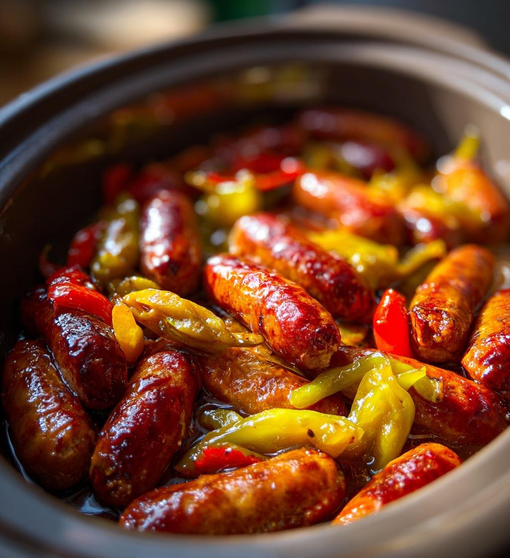 Slow Cooker Mississippi Mini Sausages