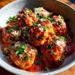 Slow cooker Tuscan Chicken Meatballs