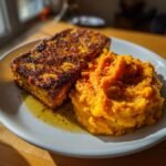 Smoky Tofu Steak with Creamy Mashed Sweet Potatoes