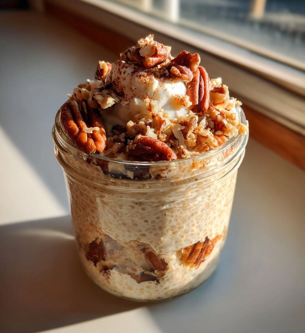 Southern Pecan Pie in a Jar Chia Pudding - detail 1
