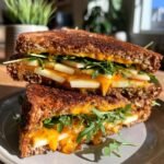 Spicy Cheddar & Apple Fall Veggie Sandwich
