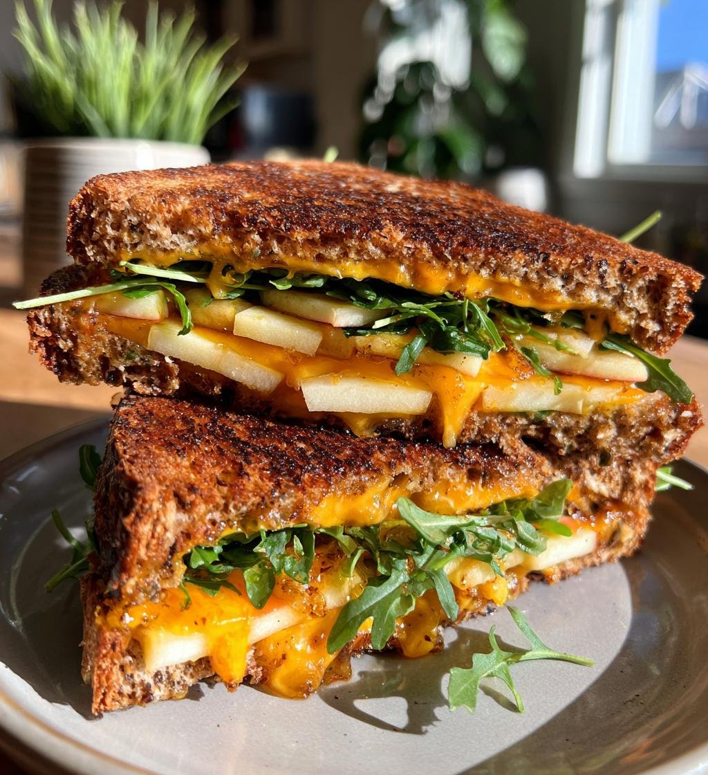 Spicy Cheddar & Apple Fall Veggie Sandwich