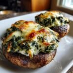 Spinach Dip Stuffed Mushrooms