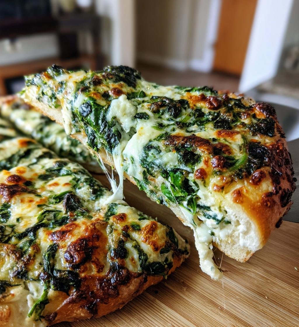 Spinach Ricotta Pizza - detail 1