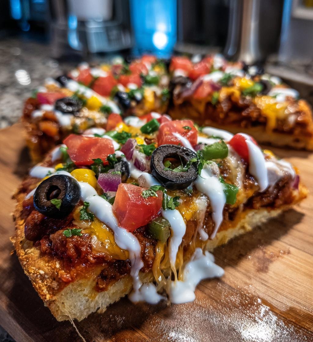 Taco Pizza Appetizer - detail 1