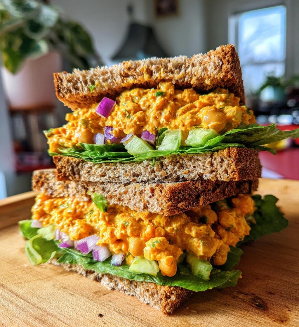Vegan Buffalo Chickpea Salad Sandwich - detail 1
