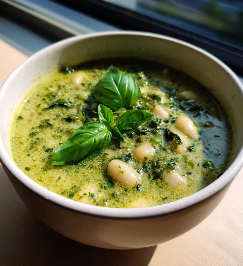 White Bean Pesto Soup