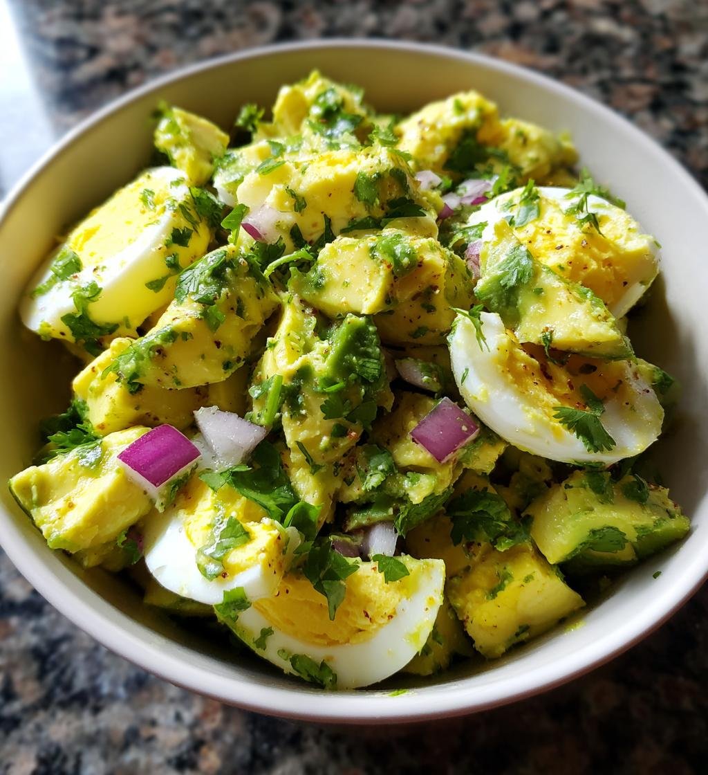 Workout Egg Avocado Salad